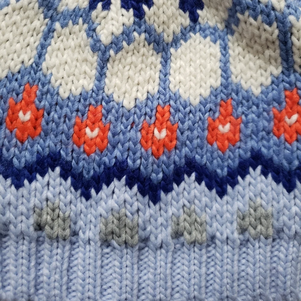 Lands' End Kids Fair Isle Cute Scarf and Hat Set NWT